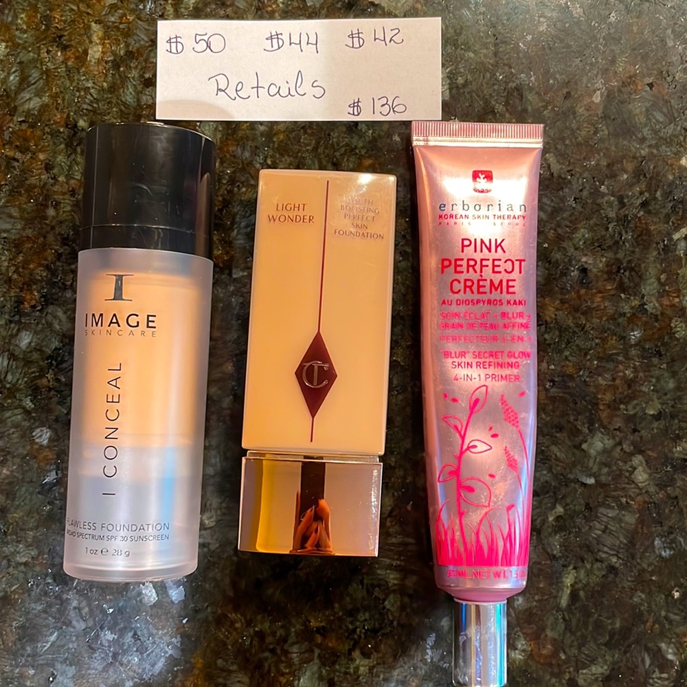 Three high ends brands of makeup.